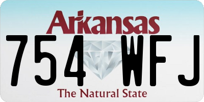 AR license plate 754WFJ