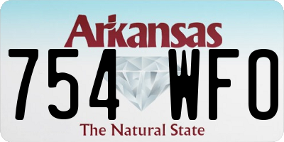 AR license plate 754WFO