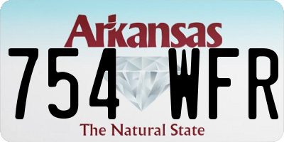 AR license plate 754WFR
