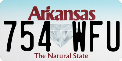 AR license plate 754WFU