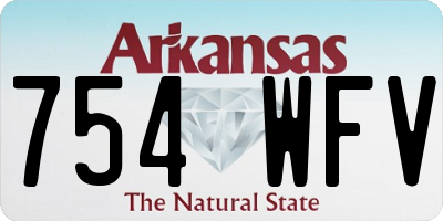 AR license plate 754WFV