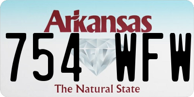 AR license plate 754WFW