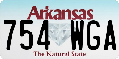 AR license plate 754WGA