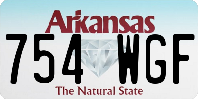 AR license plate 754WGF