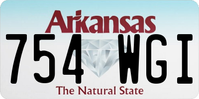 AR license plate 754WGI