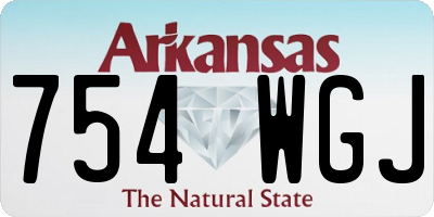 AR license plate 754WGJ