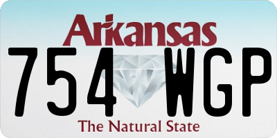 AR license plate 754WGP