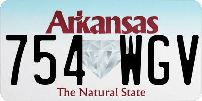 AR license plate 754WGV