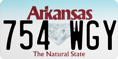 AR license plate 754WGY