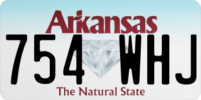 AR license plate 754WHJ