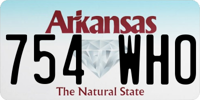 AR license plate 754WHO