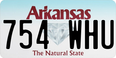 AR license plate 754WHU
