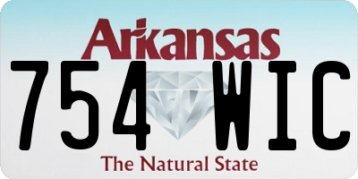 AR license plate 754WIC