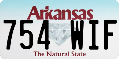 AR license plate 754WIF