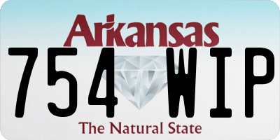 AR license plate 754WIP
