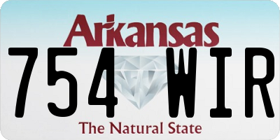 AR license plate 754WIR