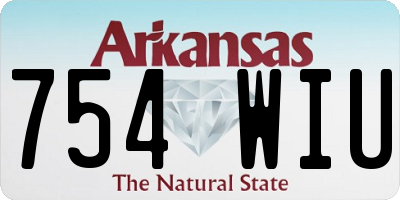 AR license plate 754WIU