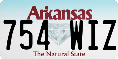 AR license plate 754WIZ