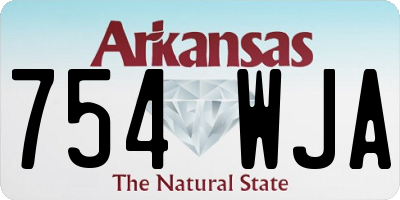 AR license plate 754WJA