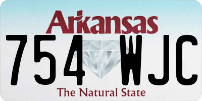 AR license plate 754WJC