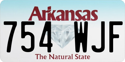 AR license plate 754WJF