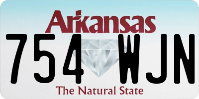 AR license plate 754WJN