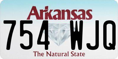 AR license plate 754WJQ