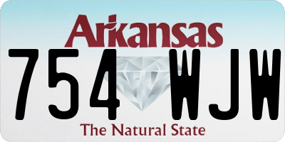 AR license plate 754WJW