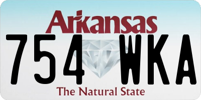 AR license plate 754WKA