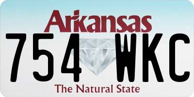 AR license plate 754WKC