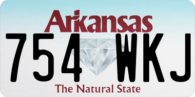 AR license plate 754WKJ