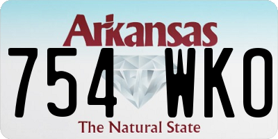 AR license plate 754WKO
