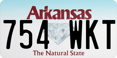 AR license plate 754WKT