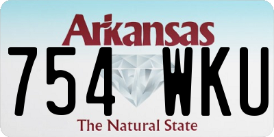 AR license plate 754WKU