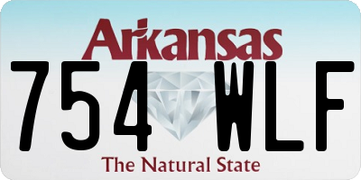 AR license plate 754WLF