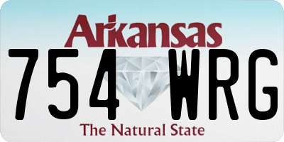 AR license plate 754WRG