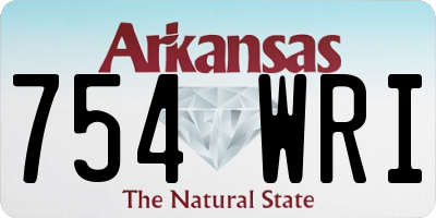 AR license plate 754WRI