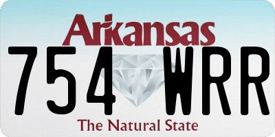 AR license plate 754WRR