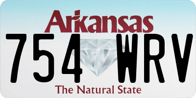 AR license plate 754WRV
