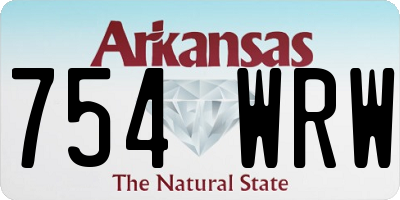 AR license plate 754WRW