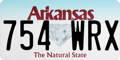 AR license plate 754WRX