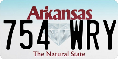 AR license plate 754WRY