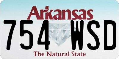 AR license plate 754WSD