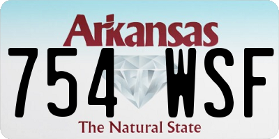 AR license plate 754WSF