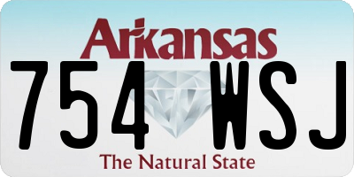 AR license plate 754WSJ