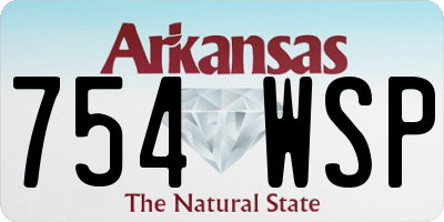 AR license plate 754WSP