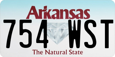 AR license plate 754WST