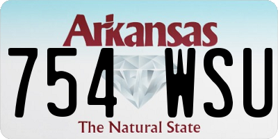 AR license plate 754WSU
