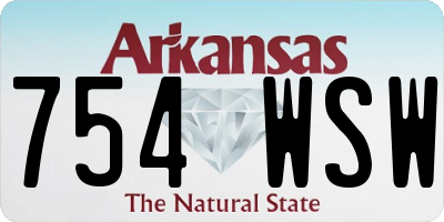 AR license plate 754WSW