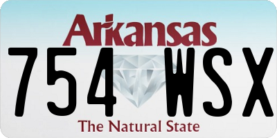 AR license plate 754WSX